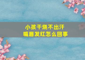 小孩干烧不出汗 嘴唇发红怎么回事